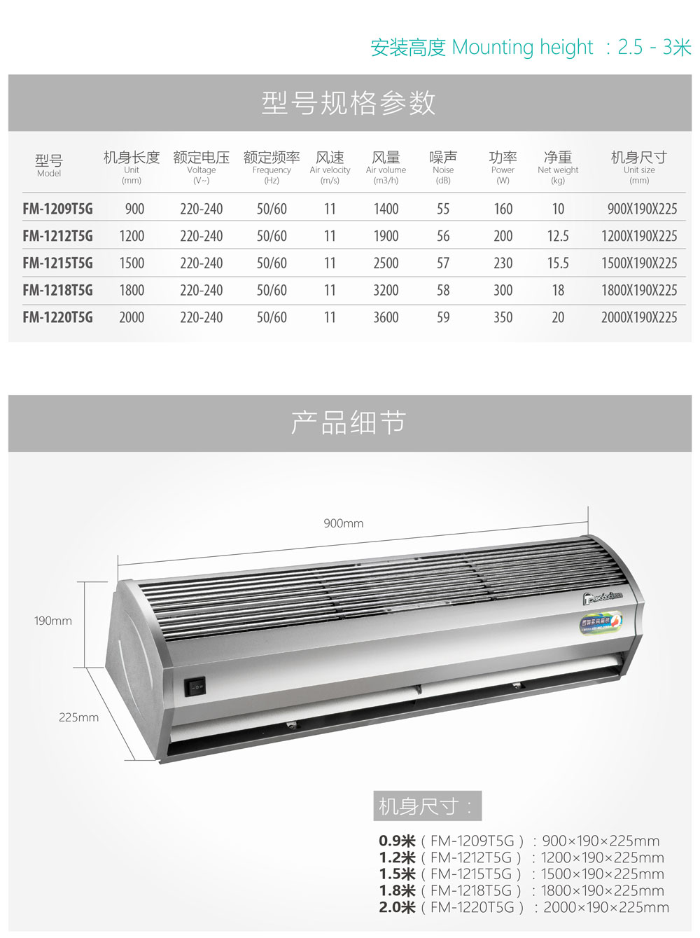 5G系列風幕機